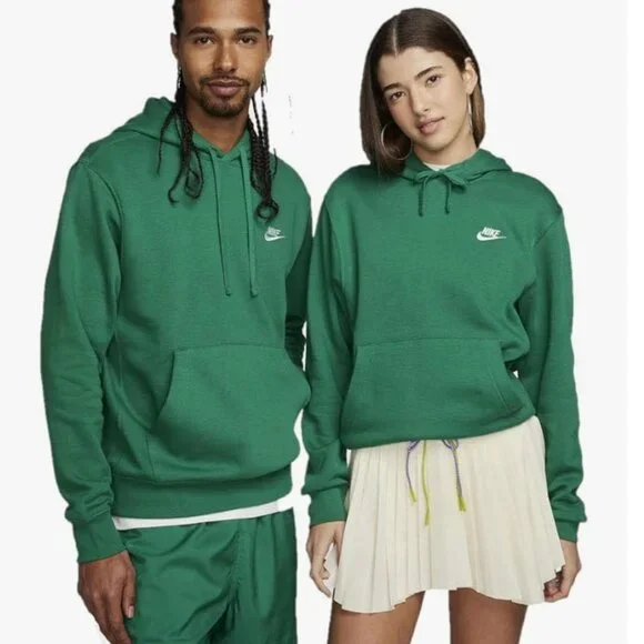 Nike Sportswear Club Fleece Pullover Hoodie Green - Picture 4 of 4